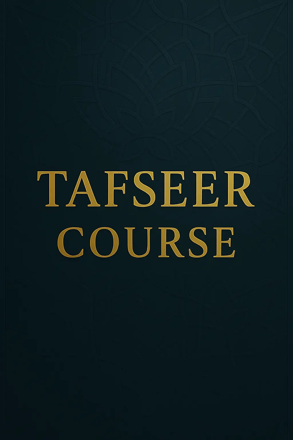 TAFSEER COURSE
